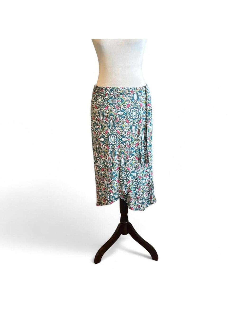 Artisan NY paisley print midi wrap skirt, Size M #boho #summerfun